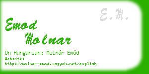 emod molnar business card